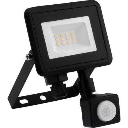 LED reflektor 30W 2550lm 4000K IP65 fekete SOLAS érzékelővel