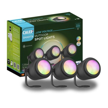 3 db kerti spotlámpa készlet 24V RGB+CCT Bluetooth MESH Smart TUYA CALEX