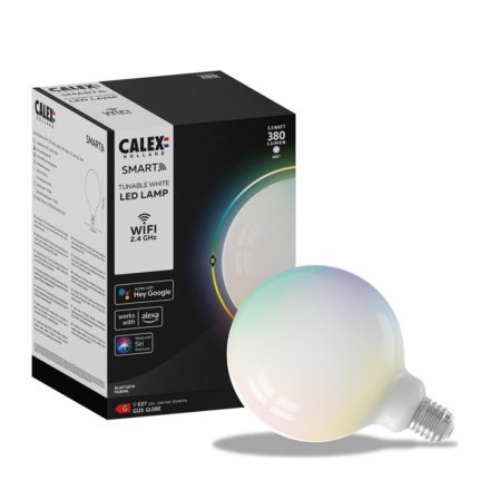 E27 G125 SMART WiFi LED izzó 5,5W 380lm RGB + CCT TUYA CALEX