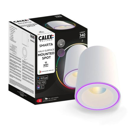 LED felületre szerelhető mennyezeti lámpatest Round White Halo SMART WiFi 6.5W 340lm RGB+CCT TUYA CALEX