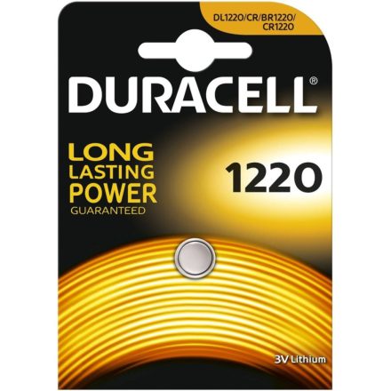 DURACELL DL1220 CR1220 3V lítium gombelemes buborékfólia 1db