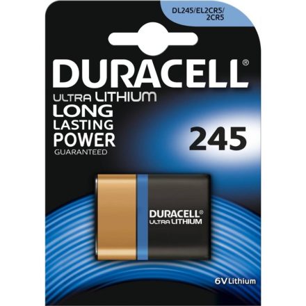 LITHIUM AKKUMULÁTOR DURACELL ULTRA DL 245 2CR5 6V Buborékfólia 1 db.