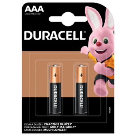 Duracell Basic AAA LR03 alkáli elemek buborékfólia 2 db