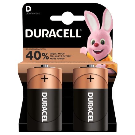 Duracell Basic D LR20 alkáli elemek buborékfólia 2 db