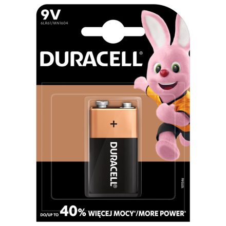 Duracell Basic 6LR61 9V alkáli elemek buborékfólia 1 db