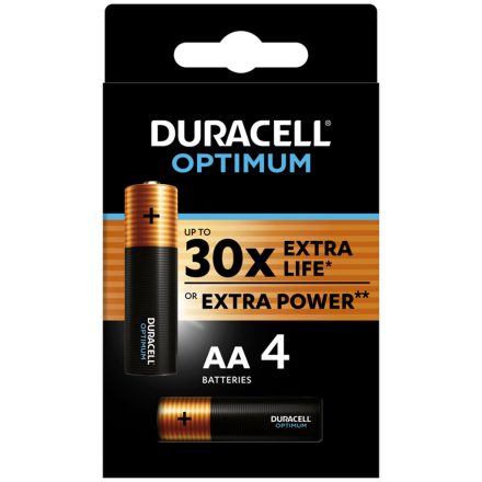 DURACELL OPTIMUM AA LR6 alkáli elemek 4 db