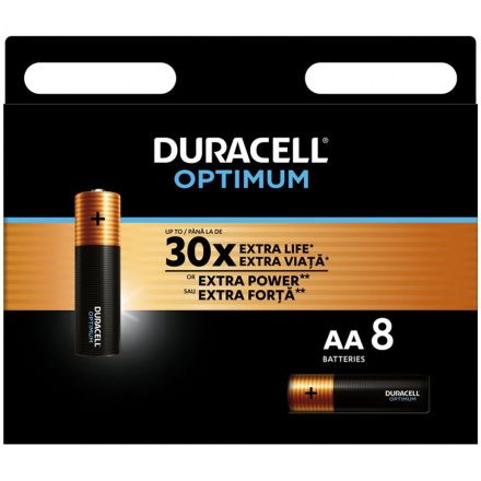 DURACELL OPTIMUM AA LR6 alkáli elemek 8 db