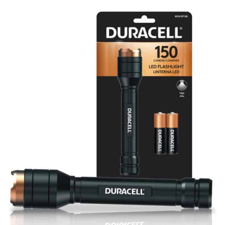 Alumínium LED zseblámpa kézi taktikai elem 2xAA 150lm DURACELL