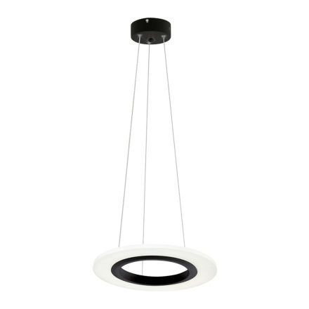 COSMO 12W LED kerek függőlámpa modern fehér fekete ML345 Milagro fém + akril