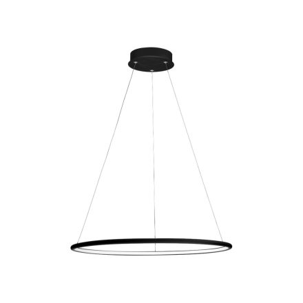 ORION függőlámpa, kör, fekete, 22W LED IP20, modern minimalista stílus, Fém és akril, Milagro