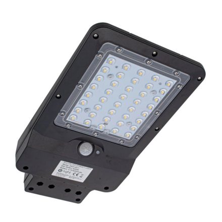 Kültéri napelemes kerti lámpa STREET LED IP65 8W 850lm érzékelő fekete Eco-Light