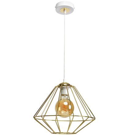 Függesztett lámpa LUPO 1xE27 Geometrikus forma Loft White Gold MLP6266 Milagro Metal