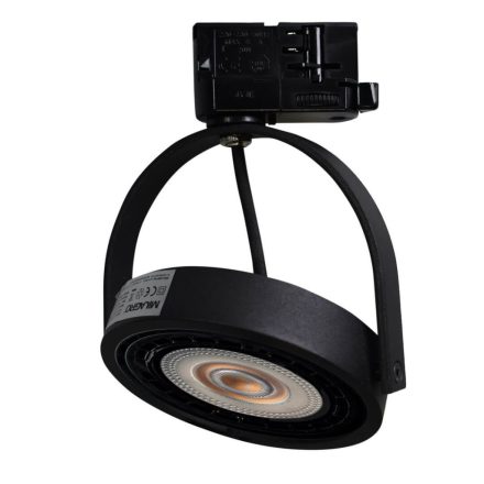 Sínes spotlámpa LUGAR GU10 AR111 Track Light mennyezeti lámpa 3 fázisú Black Milagro