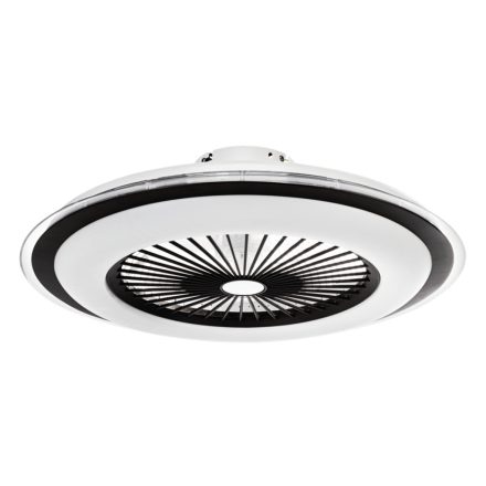 Felületre szerelhető LED mennyezeti lámpa Fekete kerek ZONDA 48W 60 cm CCT Milagro ventilátorral