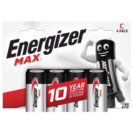 4x ENERGIZER MAX C LR14 MN1400 E93 akkumulátor buborékfólia