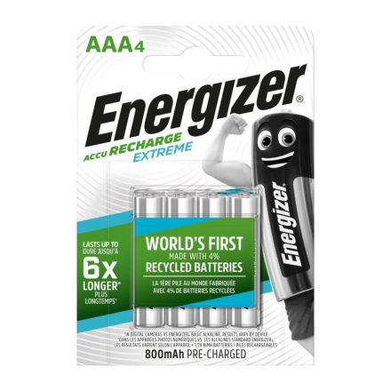 Akkumulátor ENERGIZER EXTREME AAA HR3 BL4 800mAh 4db