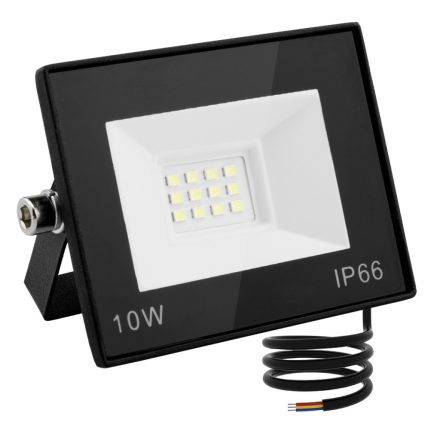 LED reflektor 10W 900lm 6500K IP66 Fekete