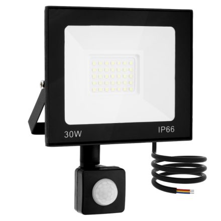 LED reflektor 30W 2700lm 6500K IP66 mozgásérzékelővel