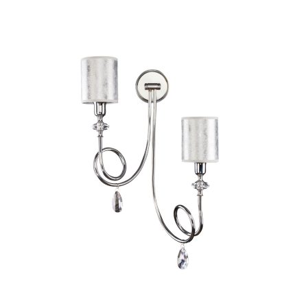 DELFINA Fali lámpa 2xE14 Top Sconce Glamour Silver Jupiter