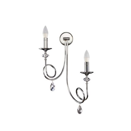 DAKAR fali lámpa 2xE14 Top Sconce Glamour Silver Jupiter