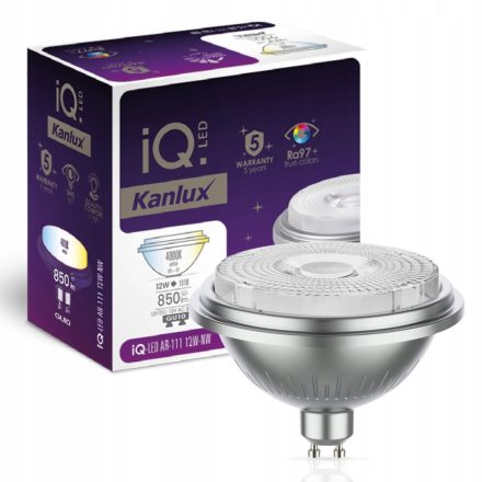 IQ izzó - LED ES - 111 GU10 12W 850lm 4000K Semleges, 40°-ban szabályozható KANLUX