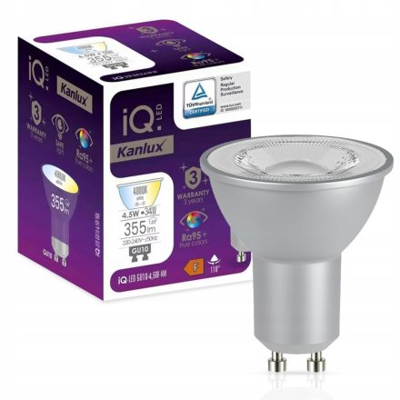 IQ izzó - LED GU10 4.5W 355lm 4000K Semleges 110° KANLUX