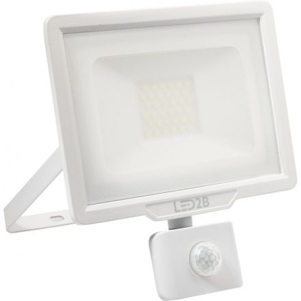 LED reflektor 20W 1600lm 3000K IP44 fehér LED2B KOBI MHC mozgásérzékelővel