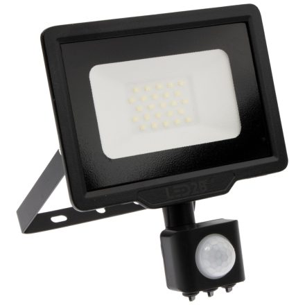 LED REFLEKTOR 20W 1600lm 3000K IP44 fekete LED2B KOBI MHC mozgásérzékelővel