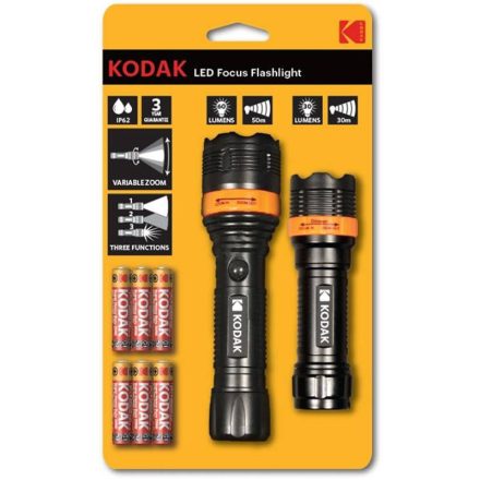 Kodak LED FOCUS 157 és 120 zseblámpa készlet + 6x AAA elem