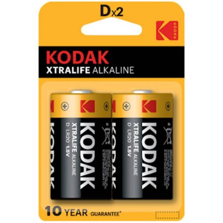 KODAK D LR20 MN1300 alkáli elemek buborékcsomagolás, 2 db