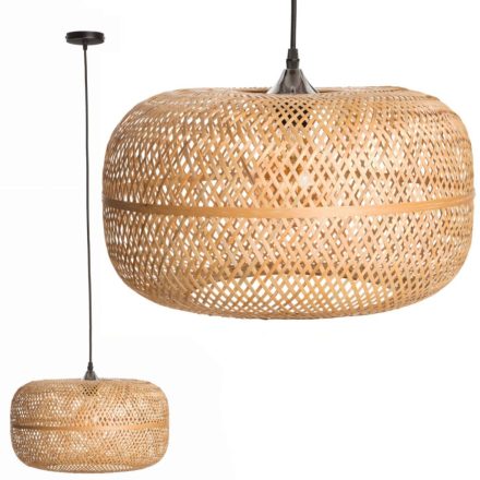 BOHO fonott BAMBOO ROPE NATURAL függőlámpa LED E27-hez