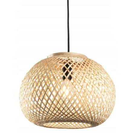 BOHO fonott ECO BAMBOO függőlámpa LED E27 ROPE-hoz