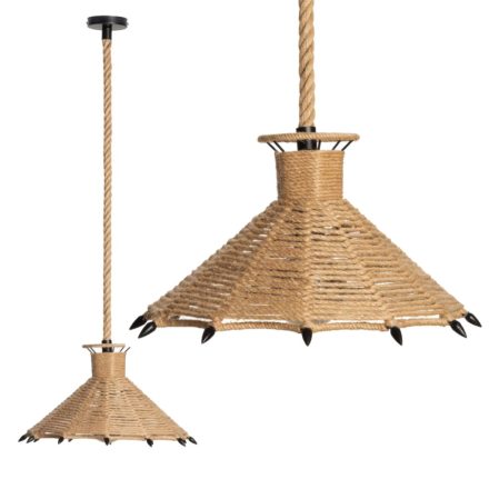 BOHO fonott jute kötélfüggő lampa LED E27 esernyőhöz