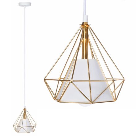 Arany geometrikus függőlámpa LOFT DIAMENT 1xE27 drót GOLD kicsi