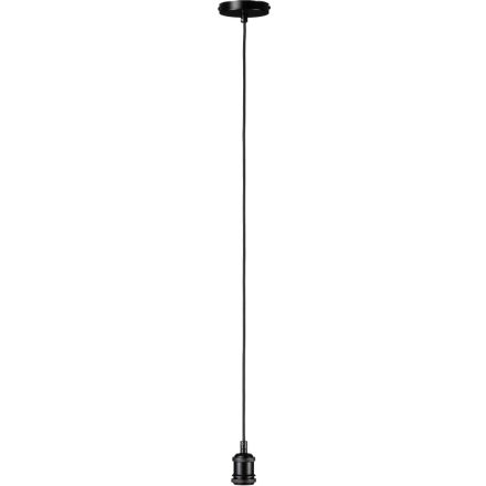 Függesztett függőlámpa Loft E27 Fixture matt fekete 95 cm-es kábellel