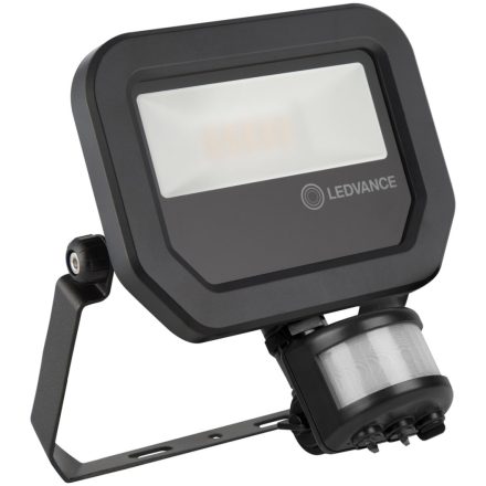 LED-es reflektor 10W 1100lm 3000K IP65 fekete mozgás- és alkonyérzékelővel LEDVANCE reflektor