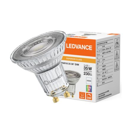 GU10 LED izzó 3.4W = 35W 230lm 4000K Semleges 36° CRI97 FÉNYÉRÍTHETŐ LEDVANCE