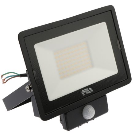 LED REFLEKTOR 50W 4000K 4250lm IP65 fekete PILA MDU BVP007 mozgásérzékelővel