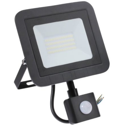 LED reflektor 50W 3500lm 4000K IP65 fekete ECOLIGHT SLIM mozgásérzékelővel