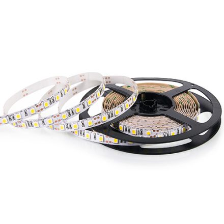 LED szalag 300LED szalag 14,4W/1m SMD 5050 60LED/1m MELEG SZÍN 5m IP33