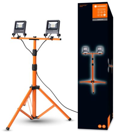 LED-es reflektor 2x20W 1700lm 4000K IP65 állványon LEDVANCE WORKLIGHT TRIPOD Munkavégzés Hordozható