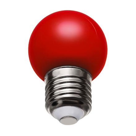 LED izzó E27 G45 1W RED 270° Spektrum dekoratív