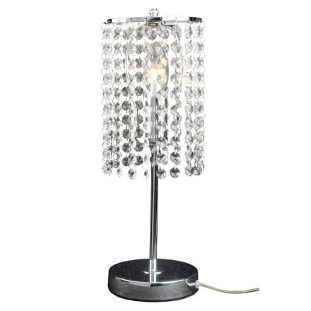 BRIGHT STAR E27 LED asztali lámpa Nightclub 40cm Crystals Glamour Silver Light Prestige