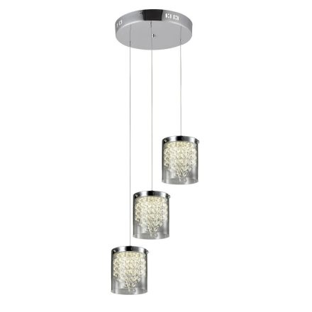 CANTOS LED mennyezeti lámpa 3x6W 4000K Crystals Glamour Silver Light Prestige