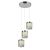 CANTOS LED mennyezeti lámpa 3x6W 4000K Crystals Glamour Silver Light Prestige