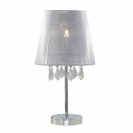 MONA E27 LED asztali lámpa Éjszakai 43cm Crystals Glamour Silver Light Prestige