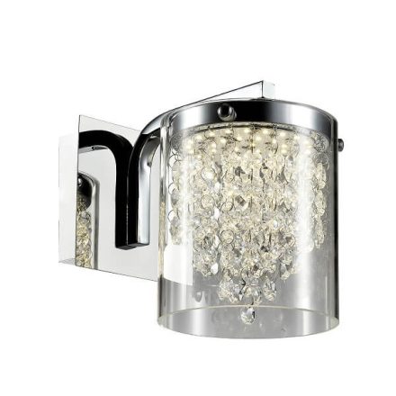 CANTOS LED fali lámpa 6W 4000K Crystals Glamour fehér és ezüst fényű Prestige