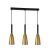 LED mennyezeti lámpa SOLIN 3xE27 Linear Modern Gold and Black Light Prestige