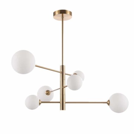 Dorado Chandelier függőlámpa 6x G9 Gold üvegbúrák Light Prestige