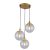 LED mennyezeti lámpa PUERTO 3xE27 lámpabúra 30cm Modern Gold Light Prestige